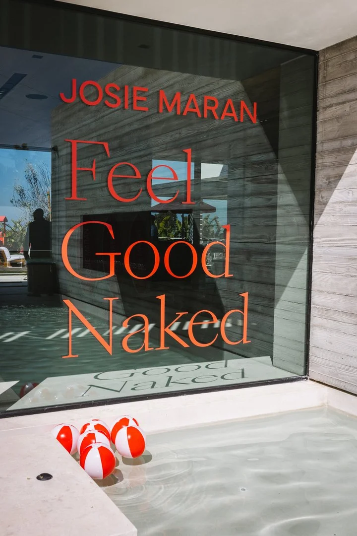 Feel-good window signage — Josie Maran California Collection