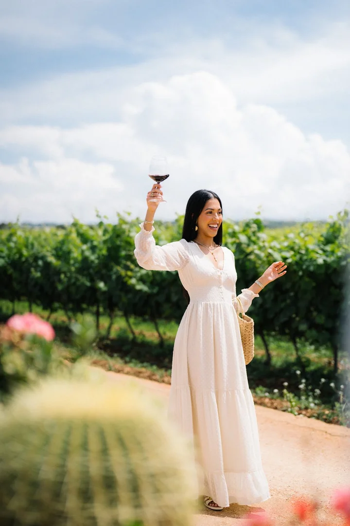 Vineyard toast in Puglia — NARS Afterglow trip