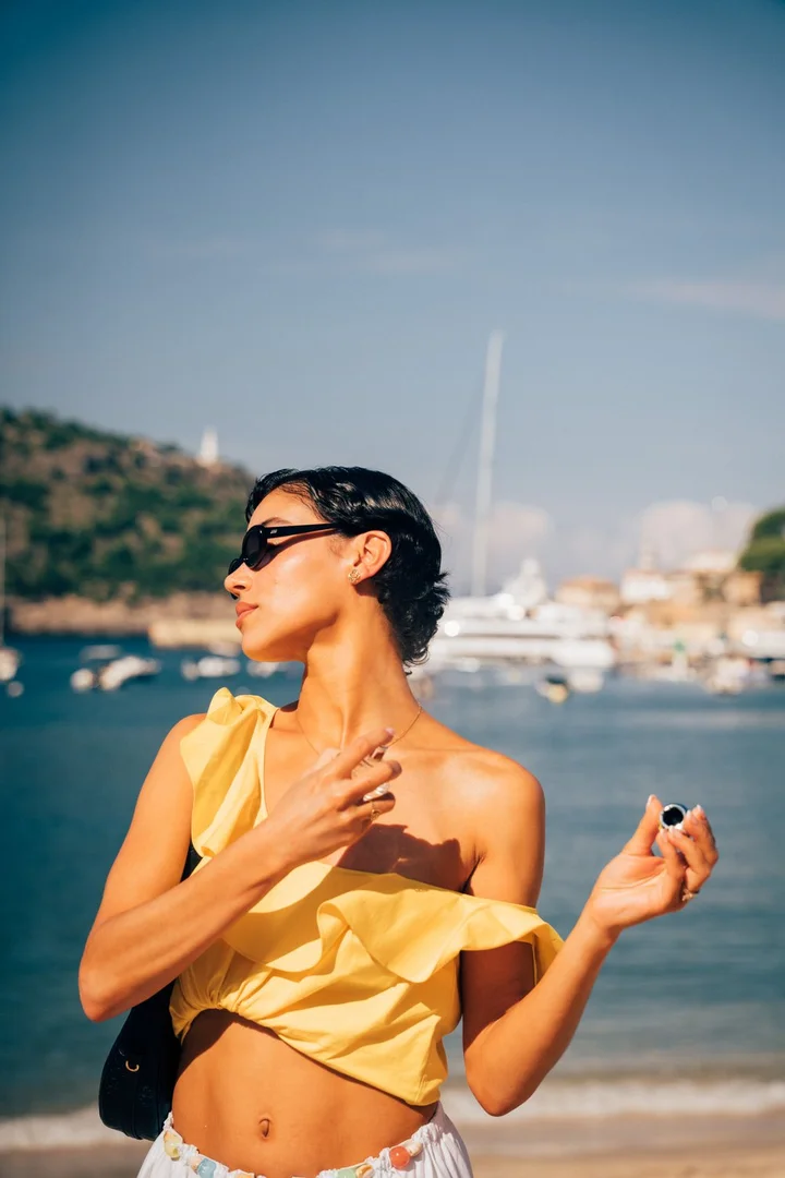 Mallorca harbor — Tory Burch Sublime influencer trip